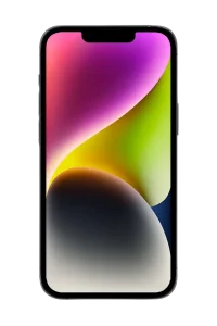 iPhone с ярким многоцветным абстрактным фоном