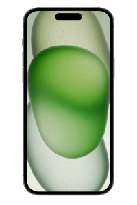 iPhone с зелёным абстрактным фоном