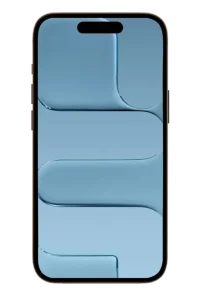 iPhone із блакитним абстрактним фоном на екрані